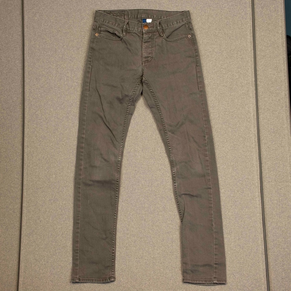 H&M Gray Low Rise Button Fly Skinny Jeans - Picture 2 of 12